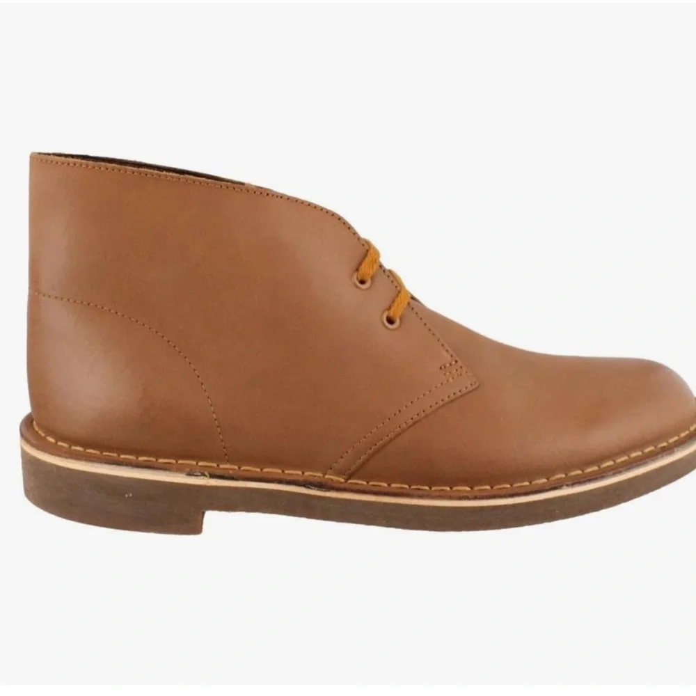 Clarks Men's Bushacre‎ 2 Aubergine Leather Chukka Boots Size 11
